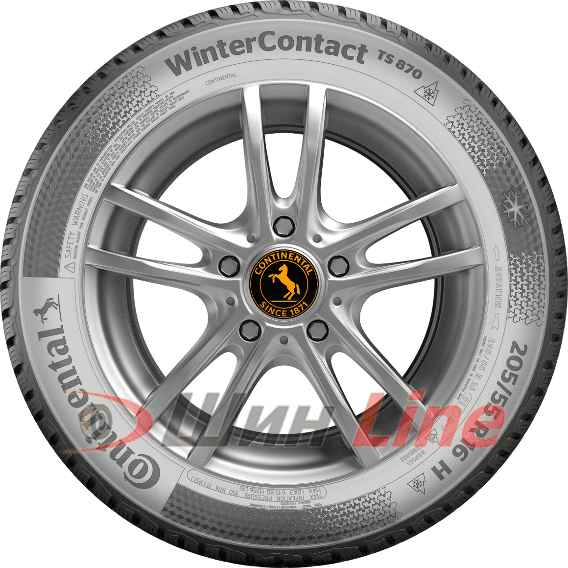 Легковая шина зимняя нешипованная Continental WinterContact TS 870 205/60 R16 92T , фото 3