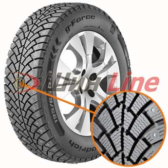 Легковая шина зимняя шипованная BFGoodrich g-Force Stud 215/65 R16 102Q в Казахстане
